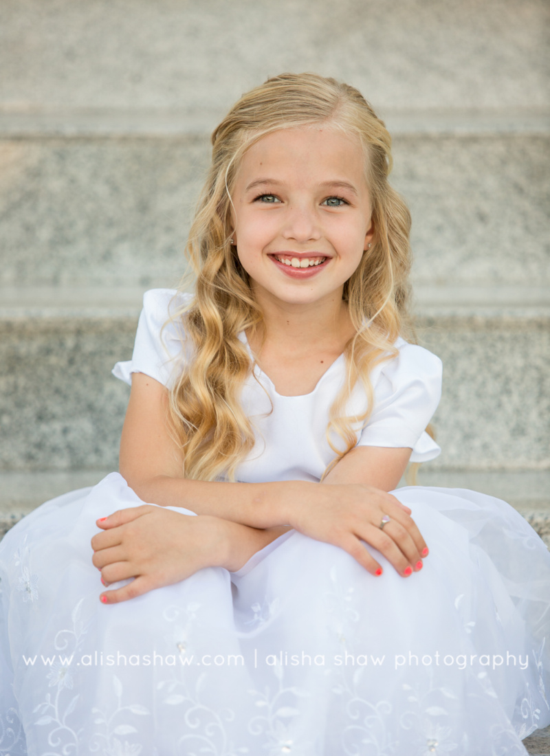 Beautiful Baptism Girl | St George Utah Child Photographer