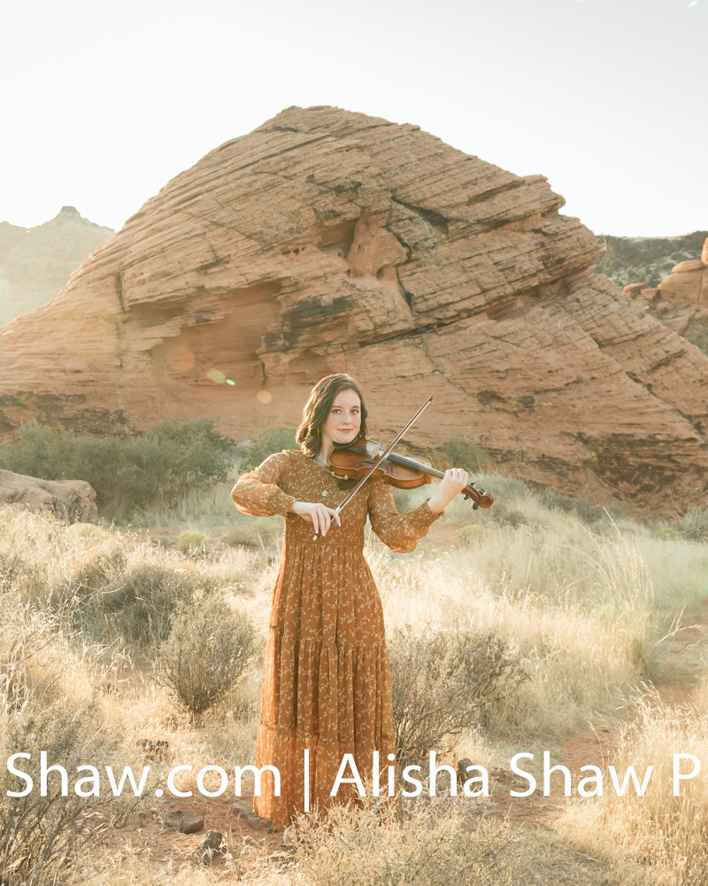 Red Rock Violin | St George Utah Senior Photographer