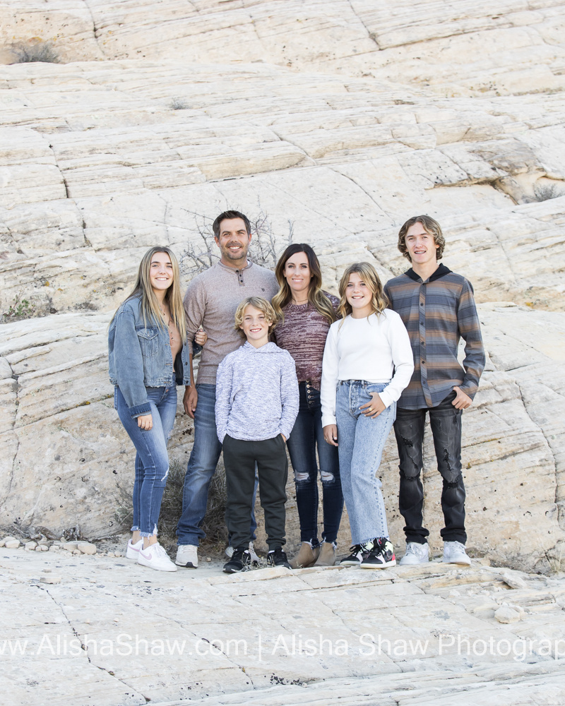 White Rock Family of Six | St George Utah Family Photographer