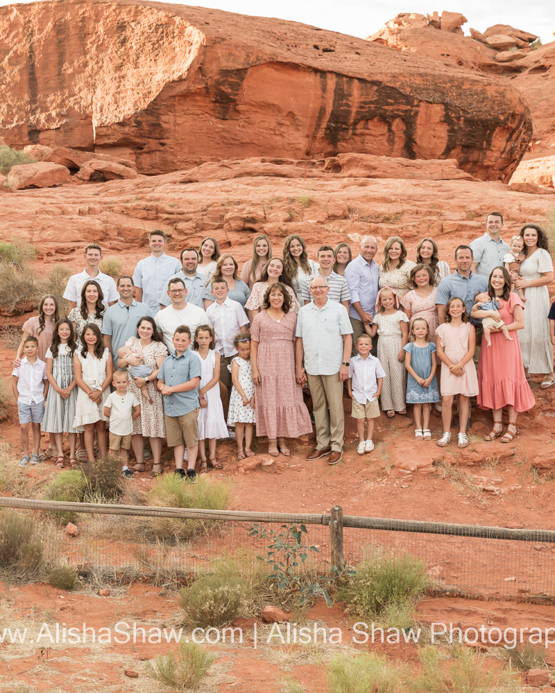 Pastels Against Red Rocks | St George Utah Extended Family Photographer