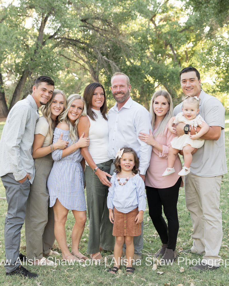 Shady Green Trees Family Photo | St George Utah Family Photographer