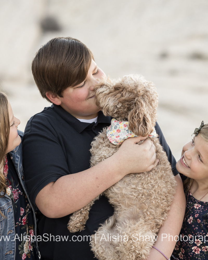 Goldendoodle Family | St George Utah Family Photographer