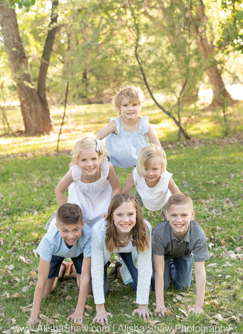 Grandchildren Pyramid | St George Utah Extended Family Photographer