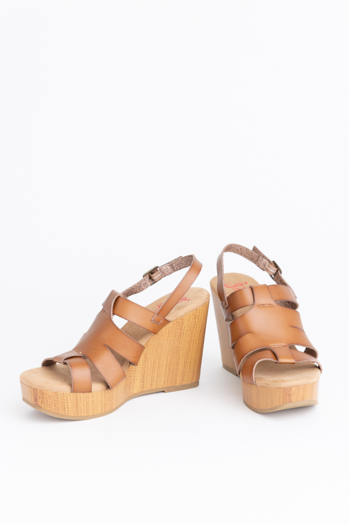 brown leather sandal