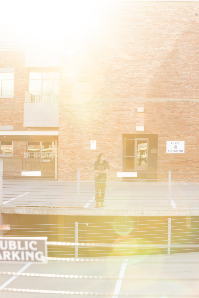 high school senior backlit